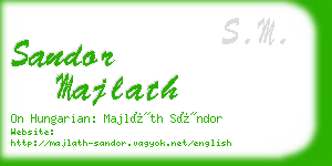 sandor majlath business card